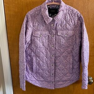 J. Crew Purple Floral Quilted Barn with Jacket